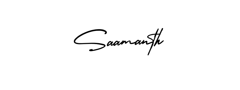 Also we have Saamanth name is the best signature style. Create professional handwritten signature collection using AmerikaSignatureDemo-Regular autograph style. Saamanth signature style 3 images and pictures png