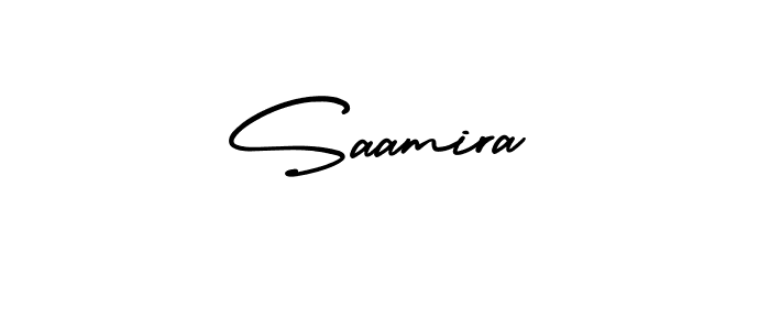 It looks lik you need a new signature style for name Saamira. Design unique handwritten (AmerikaSignatureDemo-Regular) signature with our free signature maker in just a few clicks. Saamira signature style 3 images and pictures png