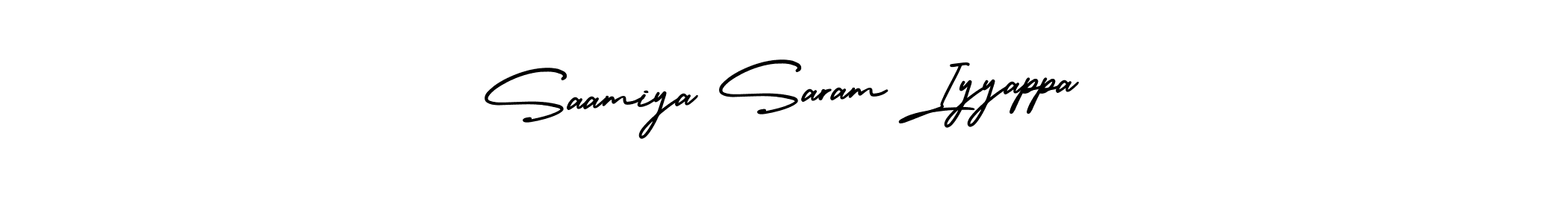 if you are searching for the best signature style for your name Saamiya Saram Iyyappa. so please give up your signature search. here we have designed multiple signature styles  using AmerikaSignatureDemo-Regular. Saamiya Saram Iyyappa signature style 3 images and pictures png