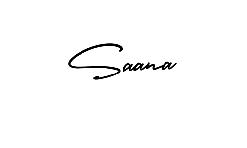 The best way (AmerikaSignatureDemo-Regular) to make a short signature is to pick only two or three words in your name. The name Saana include a total of six letters. For converting this name. Saana signature style 3 images and pictures png