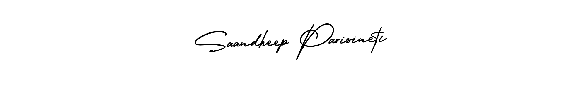 Create a beautiful signature design for name Saandheep Parisineti. With this signature (AmerikaSignatureDemo-Regular) fonts, you can make a handwritten signature for free. Saandheep Parisineti signature style 3 images and pictures png