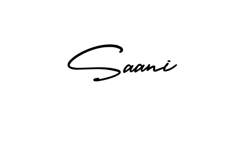 How to make Saani name signature. Use AmerikaSignatureDemo-Regular style for creating short signs online. This is the latest handwritten sign. Saani signature style 3 images and pictures png