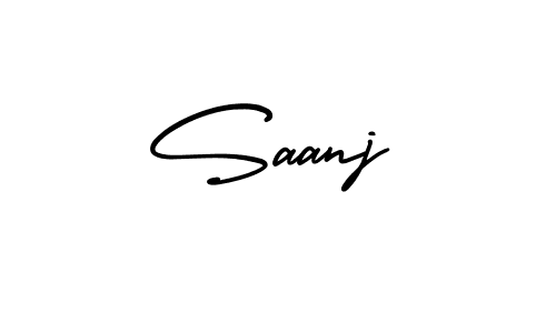 Saanj stylish signature style. Best Handwritten Sign (AmerikaSignatureDemo-Regular) for my name. Handwritten Signature Collection Ideas for my name Saanj. Saanj signature style 3 images and pictures png