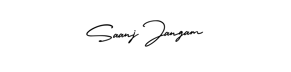 Similarly AmerikaSignatureDemo-Regular is the best handwritten signature design. Signature creator online .You can use it as an online autograph creator for name Saanj Jangam. Saanj Jangam signature style 3 images and pictures png