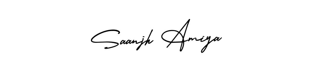 Similarly AmerikaSignatureDemo-Regular is the best handwritten signature design. Signature creator online .You can use it as an online autograph creator for name Saanjh Amiya. Saanjh Amiya signature style 3 images and pictures png