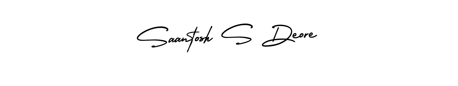 It looks lik you need a new signature style for name Saantosh S Deore. Design unique handwritten (AmerikaSignatureDemo-Regular) signature with our free signature maker in just a few clicks. Saantosh S Deore signature style 3 images and pictures png