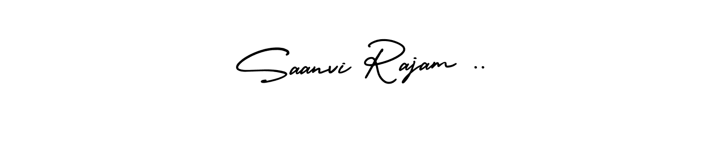 Use a signature maker to create a handwritten signature online. With this signature software, you can design (AmerikaSignatureDemo-Regular) your own signature for name Saanvi Rajam ... Saanvi Rajam .. signature style 3 images and pictures png