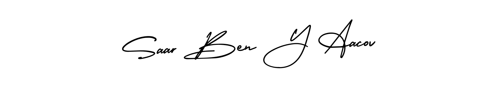 It looks lik you need a new signature style for name Saar Ben Y Aacov. Design unique handwritten (AmerikaSignatureDemo-Regular) signature with our free signature maker in just a few clicks. Saar Ben Y Aacov signature style 3 images and pictures png
