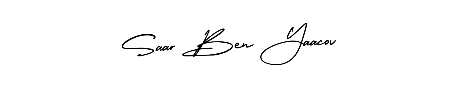 You should practise on your own different ways (AmerikaSignatureDemo-Regular) to write your name (Saar Ben Yaacov) in signature. don't let someone else do it for you. Saar Ben Yaacov signature style 3 images and pictures png