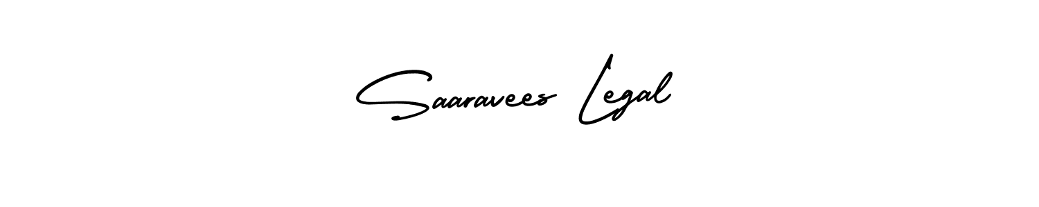 How to make Saaravees Legal name signature. Use AmerikaSignatureDemo-Regular style for creating short signs online. This is the latest handwritten sign. Saaravees Legal signature style 3 images and pictures png