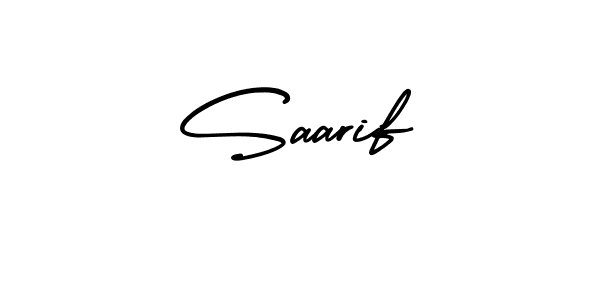 Create a beautiful signature design for name Saarif. With this signature (AmerikaSignatureDemo-Regular) fonts, you can make a handwritten signature for free. Saarif signature style 3 images and pictures png