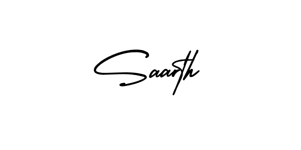 Make a short Saarth signature style. Manage your documents anywhere anytime using AmerikaSignatureDemo-Regular. Create and add eSignatures, submit forms, share and send files easily. Saarth signature style 3 images and pictures png