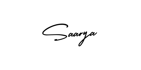 Saarya stylish signature style. Best Handwritten Sign (AmerikaSignatureDemo-Regular) for my name. Handwritten Signature Collection Ideas for my name Saarya. Saarya signature style 3 images and pictures png
