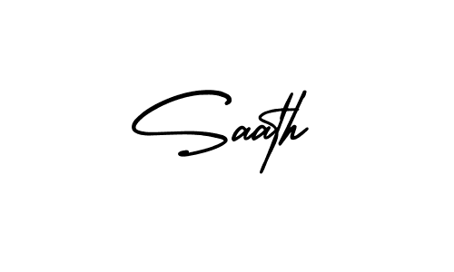 Make a beautiful signature design for name Saath. With this signature (AmerikaSignatureDemo-Regular) style, you can create a handwritten signature for free. Saath signature style 3 images and pictures png