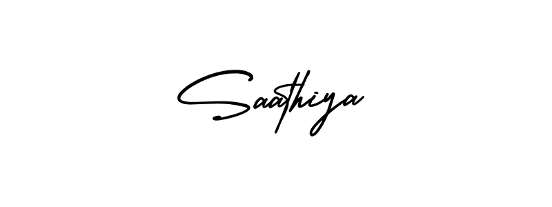 How to make Saathiya signature? AmerikaSignatureDemo-Regular is a professional autograph style. Create handwritten signature for Saathiya name. Saathiya signature style 3 images and pictures png