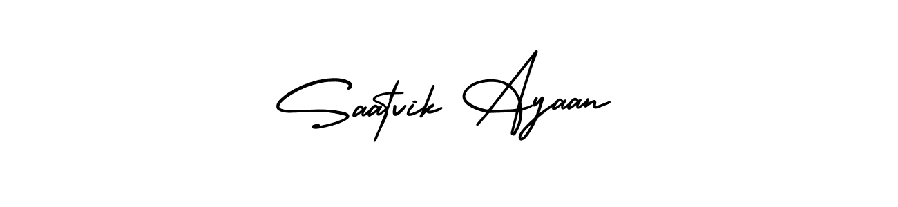 You should practise on your own different ways (AmerikaSignatureDemo-Regular) to write your name (Saatvik Ayaan) in signature. don't let someone else do it for you. Saatvik Ayaan signature style 3 images and pictures png