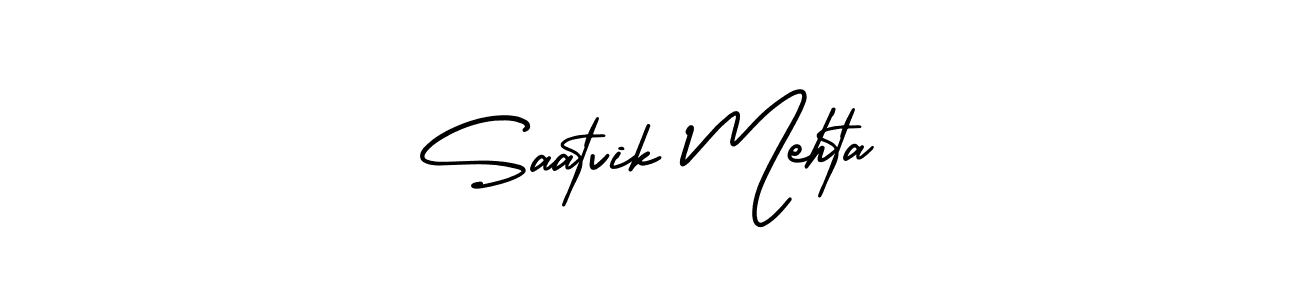 The best way (AmerikaSignatureDemo-Regular) to make a short signature is to pick only two or three words in your name. The name Saatvik Mehta include a total of six letters. For converting this name. Saatvik Mehta signature style 3 images and pictures png