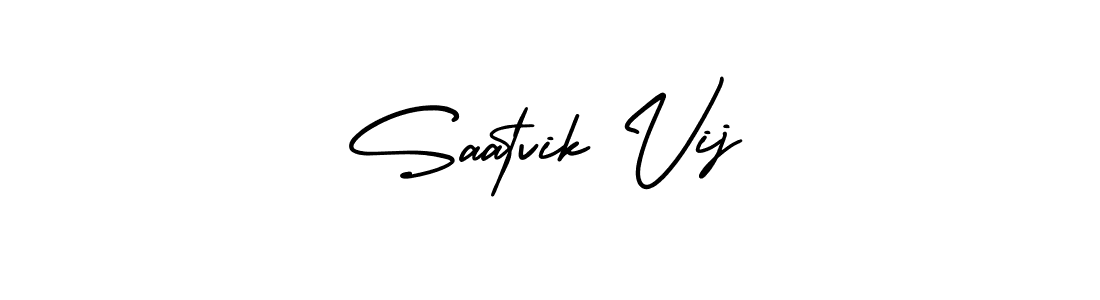 This is the best signature style for the Saatvik Vij name. Also you like these signature font (AmerikaSignatureDemo-Regular). Mix name signature. Saatvik Vij signature style 3 images and pictures png