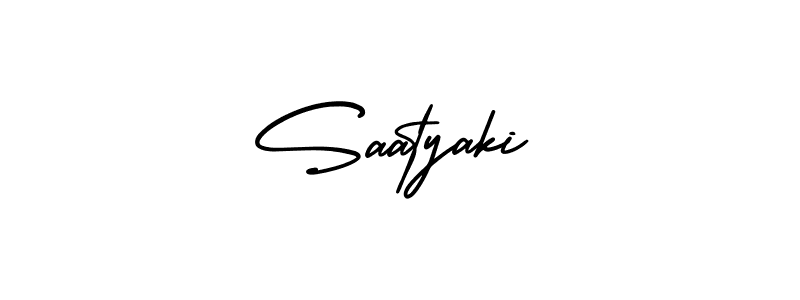 Create a beautiful signature design for name Saatyaki. With this signature (AmerikaSignatureDemo-Regular) fonts, you can make a handwritten signature for free. Saatyaki signature style 3 images and pictures png