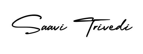 The AmerikaSignatureDemo-Regular typeface gives name Saavi Trivedi a refined look. Suitable for certificates, diplomas, and official verification. Saavi Trivedi signature style 3 images and pictures png