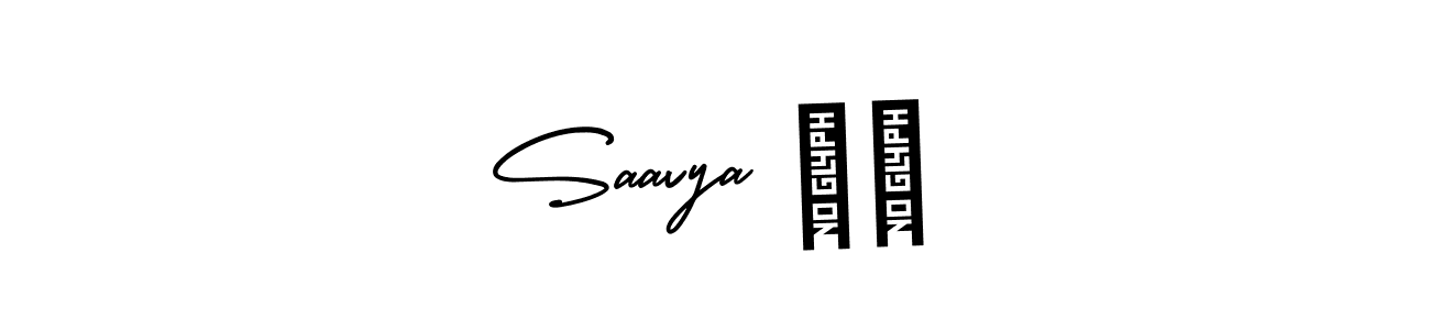 How to make Saavya ❤️ name signature. Use AmerikaSignatureDemo-Regular style for creating short signs online. This is the latest handwritten sign. Saavya ❤️ signature style 3 images and pictures png