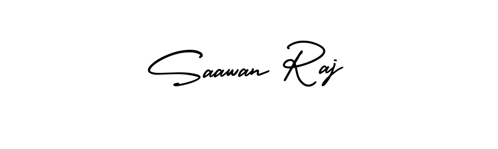 How to make Saawan Raj name signature. Use AmerikaSignatureDemo-Regular style for creating short signs online. This is the latest handwritten sign. Saawan Raj signature style 3 images and pictures png