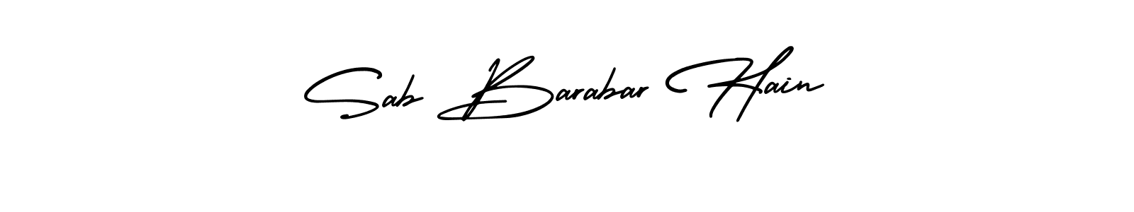 Similarly AmerikaSignatureDemo-Regular is the best handwritten signature design. Signature creator online .You can use it as an online autograph creator for name Sab Barabar Hain. Sab Barabar Hain signature style 3 images and pictures png