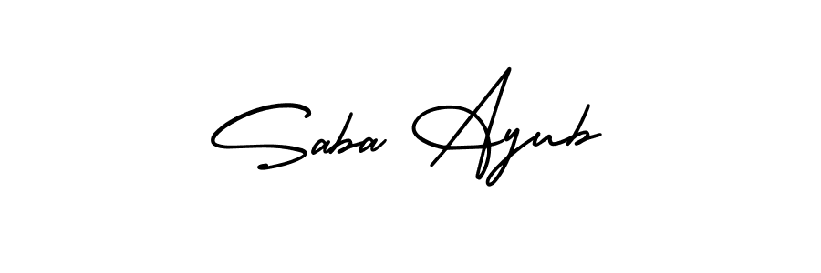 Best and Professional Signature Style for Saba Ayub. AmerikaSignatureDemo-Regular Best Signature Style Collection. Saba Ayub signature style 3 images and pictures png