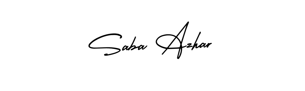 Once you've used our free online signature maker to create your best signature AmerikaSignatureDemo-Regular style, it's time to enjoy all of the benefits that Saba Azhar name signing documents. Saba Azhar signature style 3 images and pictures png