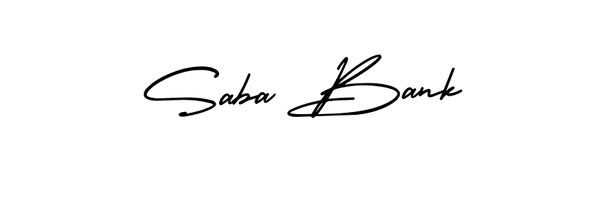 How to make Saba Bank name signature. Use AmerikaSignatureDemo-Regular style for creating short signs online. This is the latest handwritten sign. Saba Bank signature style 3 images and pictures png