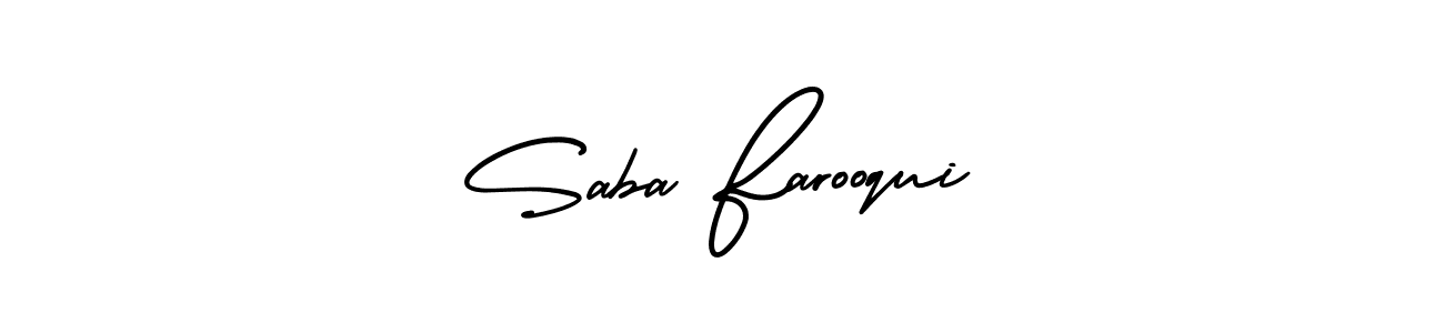 It looks lik you need a new signature style for name Saba Farooqui. Design unique handwritten (AmerikaSignatureDemo-Regular) signature with our free signature maker in just a few clicks. Saba Farooqui signature style 3 images and pictures png