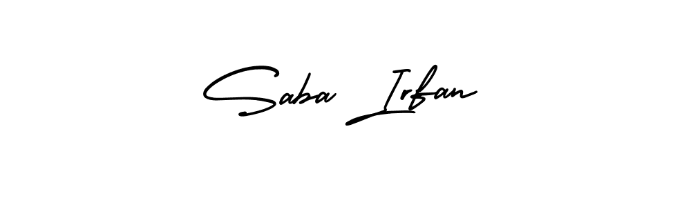 See photos of Saba Irfan official signature by Spectra . Check more albums & portfolios. Read reviews & check more about AmerikaSignatureDemo-Regular font. Saba Irfan signature style 3 images and pictures png