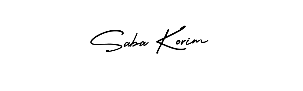 if you are searching for the best signature style for your name Saba Korim. so please give up your signature search. here we have designed multiple signature styles  using AmerikaSignatureDemo-Regular. Saba Korim signature style 3 images and pictures png