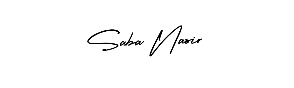 Use a signature maker to create a handwritten signature online. With this signature software, you can design (AmerikaSignatureDemo-Regular) your own signature for name Saba Nasir. Saba Nasir signature style 3 images and pictures png