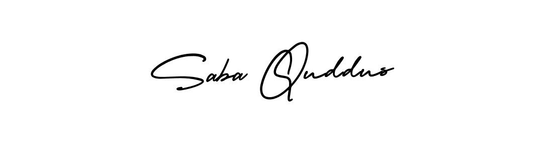 How to Draw Saba Quddus signature style? AmerikaSignatureDemo-Regular is a latest design signature styles for name Saba Quddus. Saba Quddus signature style 3 images and pictures png