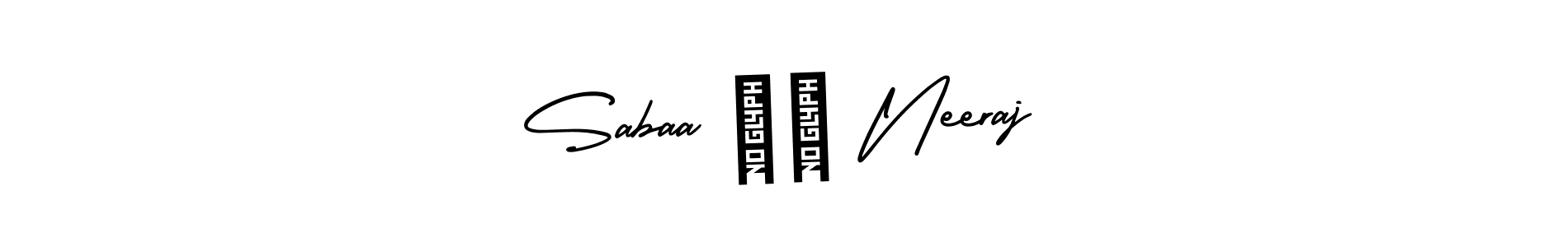 How to make Sabaa ❤️ Neeraj signature? AmerikaSignatureDemo-Regular is a professional autograph style. Create handwritten signature for Sabaa ❤️ Neeraj name. Sabaa ❤️ Neeraj signature style 3 images and pictures png