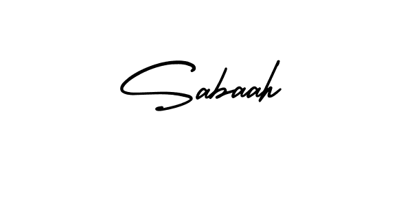 Make a beautiful signature design for name Sabaah. With this signature (AmerikaSignatureDemo-Regular) style, you can create a handwritten signature for free. Sabaah signature style 3 images and pictures png