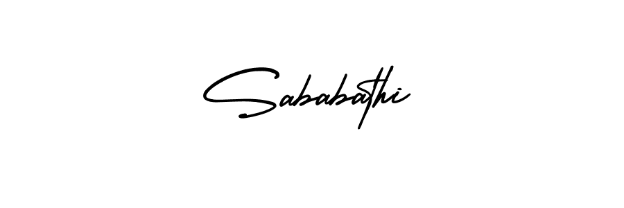 Sababathi stylish signature style. Best Handwritten Sign (AmerikaSignatureDemo-Regular) for my name. Handwritten Signature Collection Ideas for my name Sababathi. Sababathi signature style 3 images and pictures png