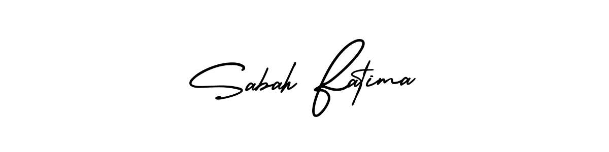 You should practise on your own different ways (AmerikaSignatureDemo-Regular) to write your name (Sabah Fatima) in signature. don't let someone else do it for you. Sabah Fatima signature style 3 images and pictures png