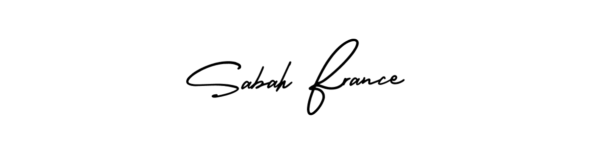 Create a beautiful signature design for name Sabah France. With this signature (AmerikaSignatureDemo-Regular) fonts, you can make a handwritten signature for free. Sabah France signature style 3 images and pictures png