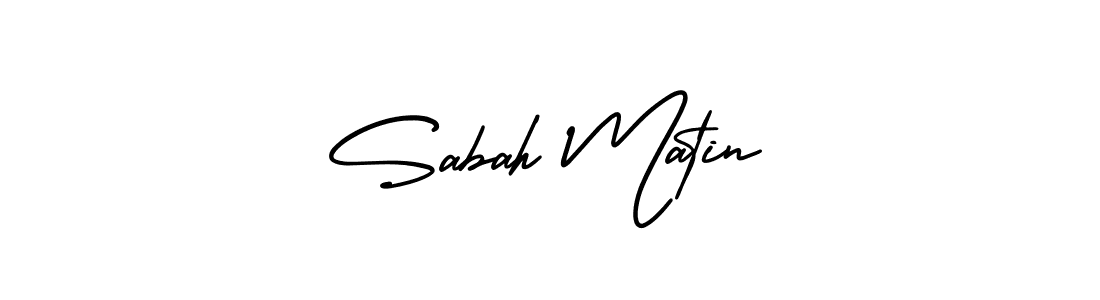 Use a signature maker to create a handwritten signature online. With this signature software, you can design (AmerikaSignatureDemo-Regular) your own signature for name Sabah Matin. Sabah Matin signature style 3 images and pictures png