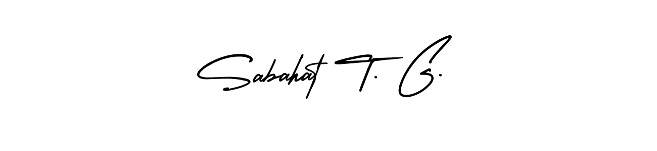 How to make Sabahat T. G. signature? AmerikaSignatureDemo-Regular is a professional autograph style. Create handwritten signature for Sabahat T. G. name. Sabahat T. G. signature style 3 images and pictures png