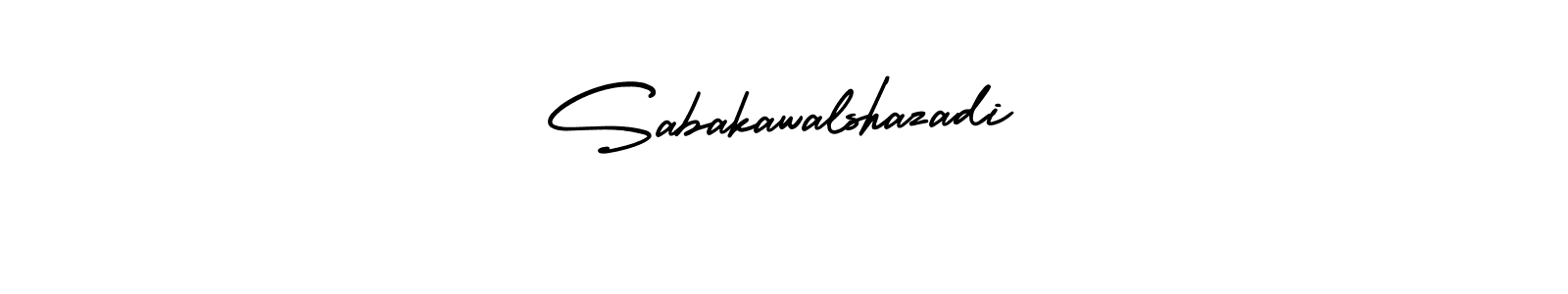 Make a beautiful signature design for name Sabakawalshazadi. With this signature (AmerikaSignatureDemo-Regular) style, you can create a handwritten signature for free. Sabakawalshazadi signature style 3 images and pictures png