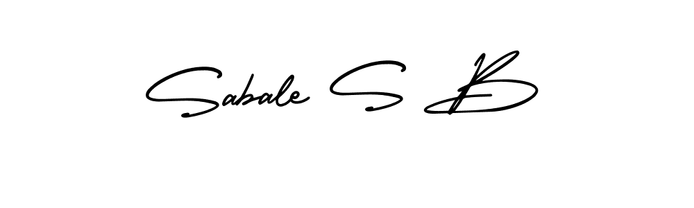 Sabale S B stylish signature style. Best Handwritten Sign (AmerikaSignatureDemo-Regular) for my name. Handwritten Signature Collection Ideas for my name Sabale S B. Sabale S B signature style 3 images and pictures png