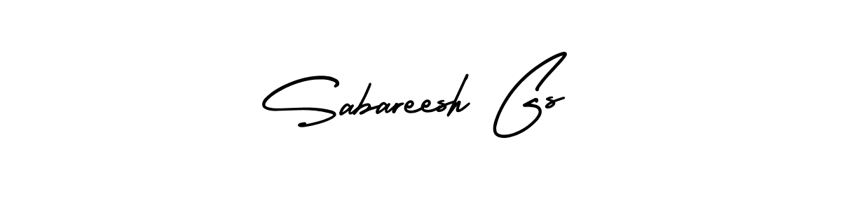 You should practise on your own different ways (AmerikaSignatureDemo-Regular) to write your name (Sabareesh Gs) in signature. don't let someone else do it for you. Sabareesh Gs signature style 3 images and pictures png