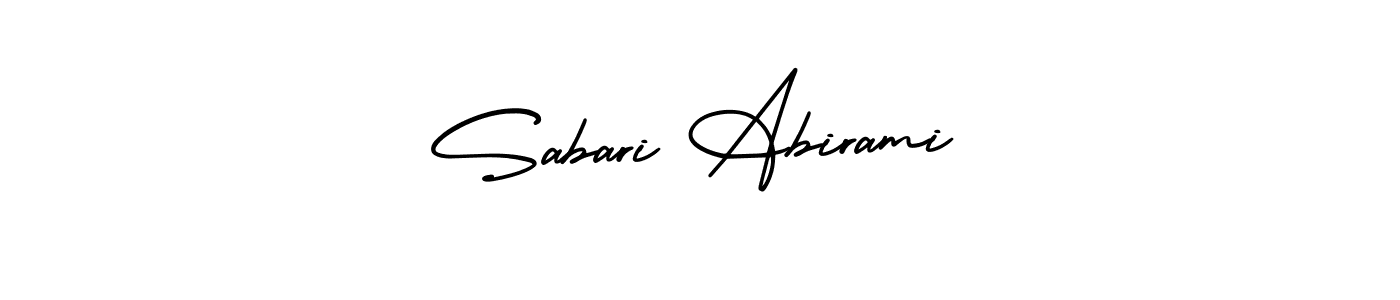 How to Draw Sabari Abirami signature style? AmerikaSignatureDemo-Regular is a latest design signature styles for name Sabari Abirami. Sabari Abirami signature style 3 images and pictures png