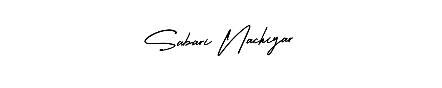 Make a beautiful signature design for name Sabari Nachiyar. With this signature (AmerikaSignatureDemo-Regular) style, you can create a handwritten signature for free. Sabari Nachiyar signature style 3 images and pictures png