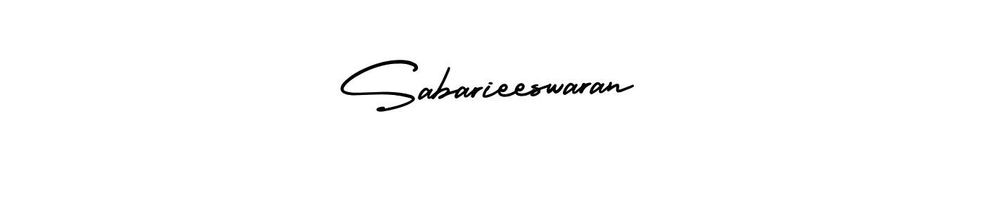 The best way (AmerikaSignatureDemo-Regular) to make a short signature is to pick only two or three words in your name. The name Sabarieeswaran include a total of six letters. For converting this name. Sabarieeswaran signature style 3 images and pictures png