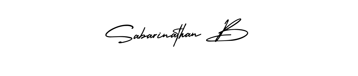 Sabarinathan B stylish signature style. Best Handwritten Sign (AmerikaSignatureDemo-Regular) for my name. Handwritten Signature Collection Ideas for my name Sabarinathan B. Sabarinathan B signature style 3 images and pictures png