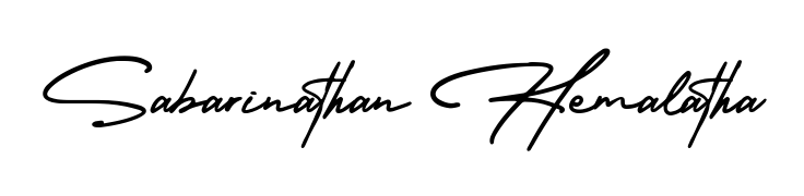 Discover how Sabarinathan Hemalatha looks in an executive cursive font (AmerikaSignatureDemo-Regular). Perfect for legal documents, invoices, and certificates. Sabarinathan Hemalatha signature style 3 images and pictures png